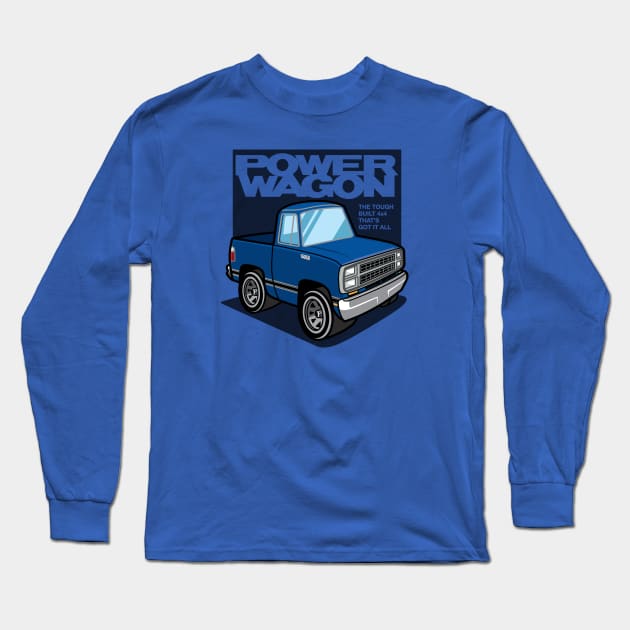 Impact Blue - Power Wagon (1980) Long Sleeve T-Shirt by jepegdesign